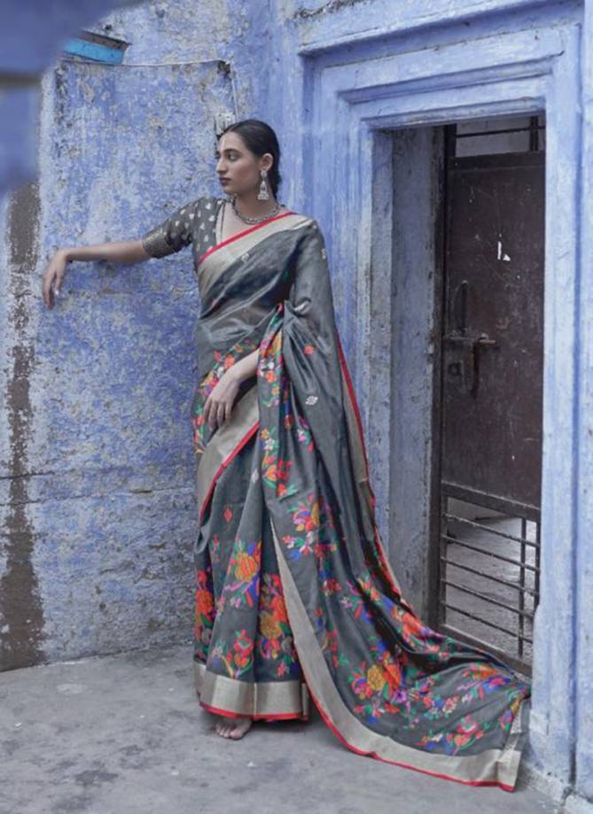 RAJTEX KUSHAMBIKA SILK Festive Wear Pure Jamdani Weaving Latest Saree Collection